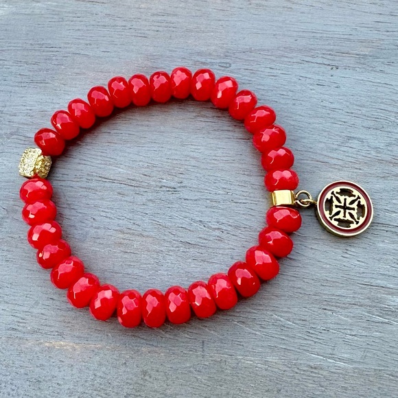 💥3/$10💥 Rustic Cuff Red Bead Bracelet - Picture 2 of 12